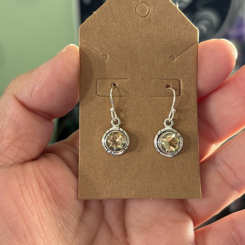 Elegant Natural Citrine natural crystal  Drop Earrings